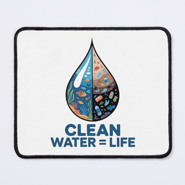 Item preview, Clean Water Equals Life Conservation Art designed and sold by Nuvoro Eco Awareness.