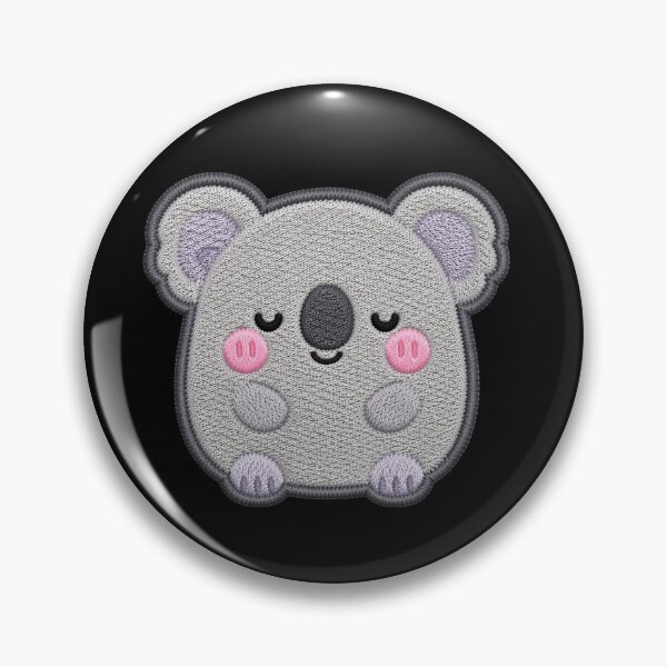 Item preview, Super Cute Kawaii Koala Embroidery Patch Style | Chibi Pastel Grey Lavender Koala Aesthetic | Cute Animal Design designed and sold by ColorSplash123.