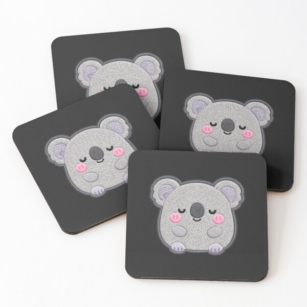 Item preview, Super Cute Kawaii Koala Embroidery Patch Style | Chibi Pastel Grey Lavender Koala Aesthetic | Cute Animal Design designed and sold by ColorSplash123.