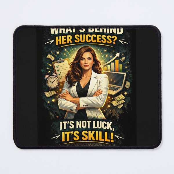 Item preview, What’s Behind Her Success? It’s Not Luck, It’s Skill – Women Empowerment designed and sold by TrendForgePrints.