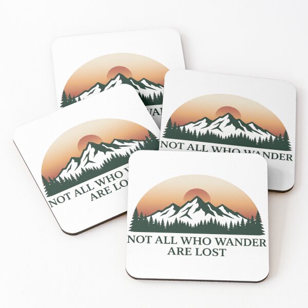 Item preview, Not All Who Wander Are Lost — Retro Sunset Mountain Nature Hiking Graphic designed and sold by HobsS.
