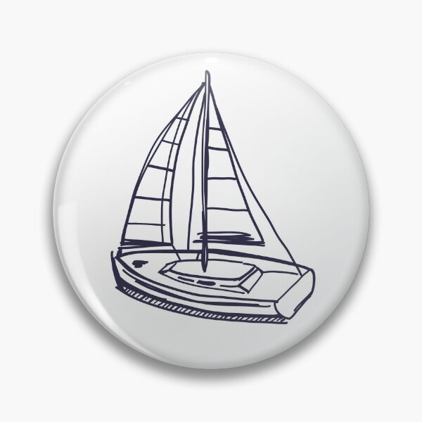 Item preview, Hand Drawn Yacht Nautical Sketch Illustration designed and sold by missbobbit.