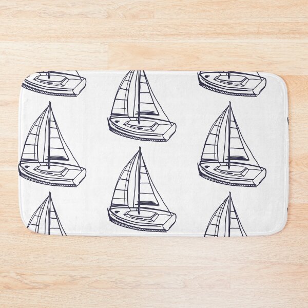 Item preview, Hand Drawn Yacht Nautical Sketch Illustration designed and sold by missbobbit.