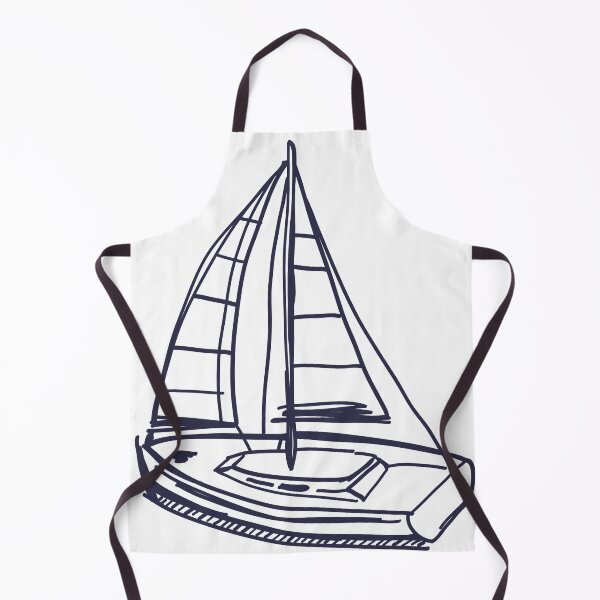 Item preview, Ilustración de boceto náutico de yate dibujado a mano designed and sold by missbobbit.