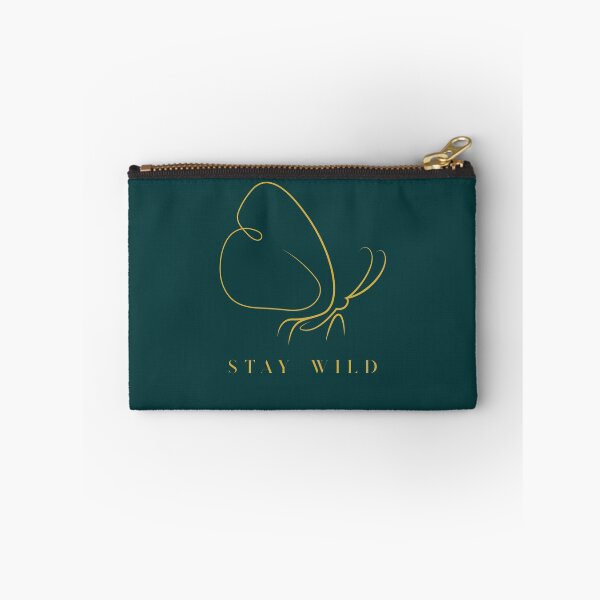 Item preview, Stay Wild Butterfly – Minimalist Gold Line Art Nature Design designed and sold by Slow Vibes Designs.