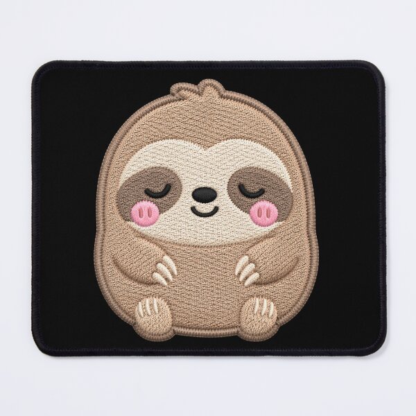 Item preview, Super Cute Kawaii Sloth Embroidery Patch Style | Chibi Pastel Brown Sloth Aesthetic | Cute Animal Design designed and sold by ColorSplash123.