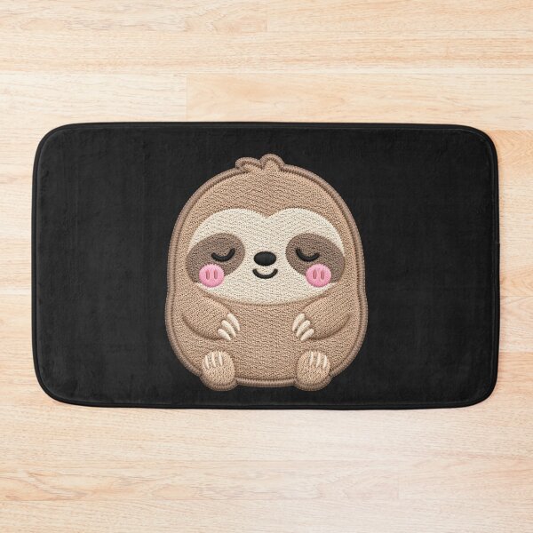 Item preview, Super Cute Kawaii Sloth Embroidery Patch Style | Chibi Pastel Brown Sloth Aesthetic | Cute Animal Design designed and sold by ColorSplash123.