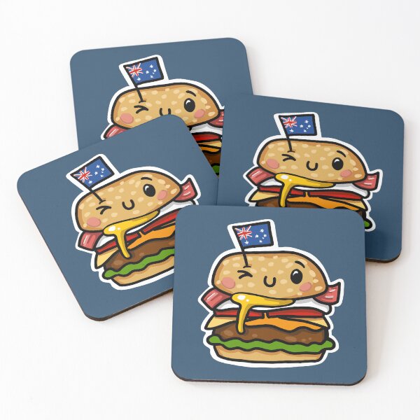 Item preview, Aussie burger egg and bacon Australia cute food designed and sold by sianelliot.