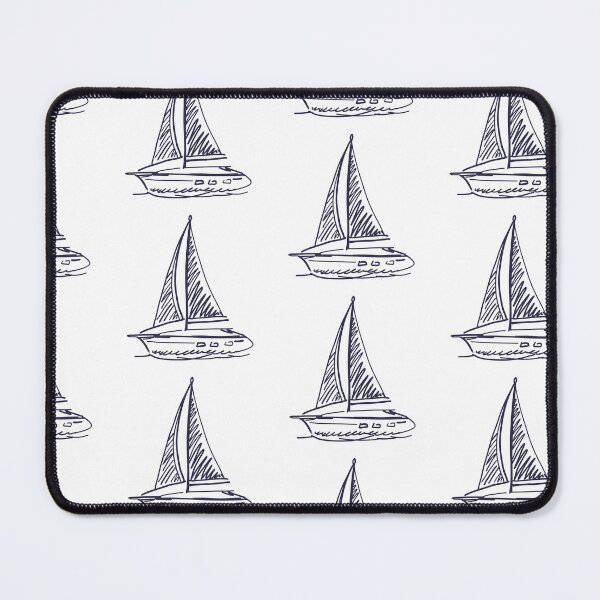 Item preview, Hand Drawn Yacht Luxury Nautical Sketch Illustration designed and sold by missbobbit.