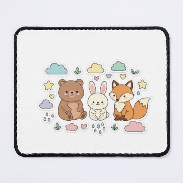Item preview, cute pastel animal wall sticker designed and sold by Design-AS7.