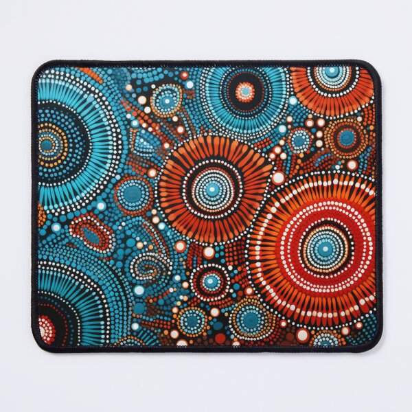 Item preview, Aboriginal Inspired Dot Art - Water Lava Flowers Pattern designed and sold by GrinGalore.