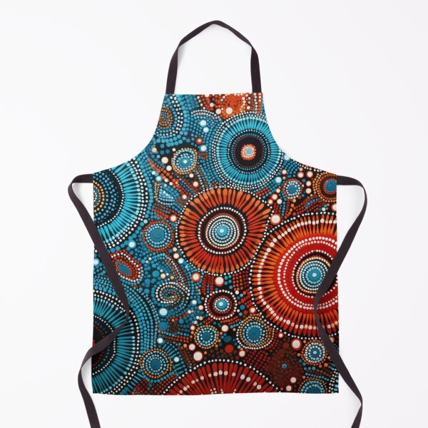 Item preview, Aboriginal Inspired Dot Art - Water Lava Flowers Pattern designed and sold by GrinGalore.