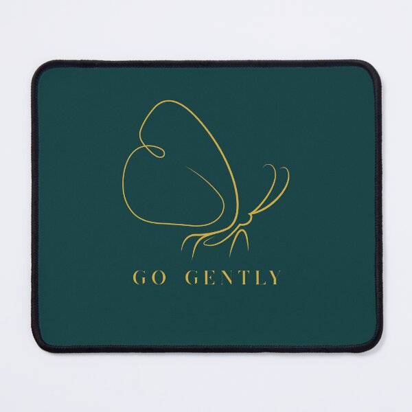 Item preview, Go Gently Butterfly – Minimalist Gold Line Art Nature Design designed and sold by Slow Vibes Designs.