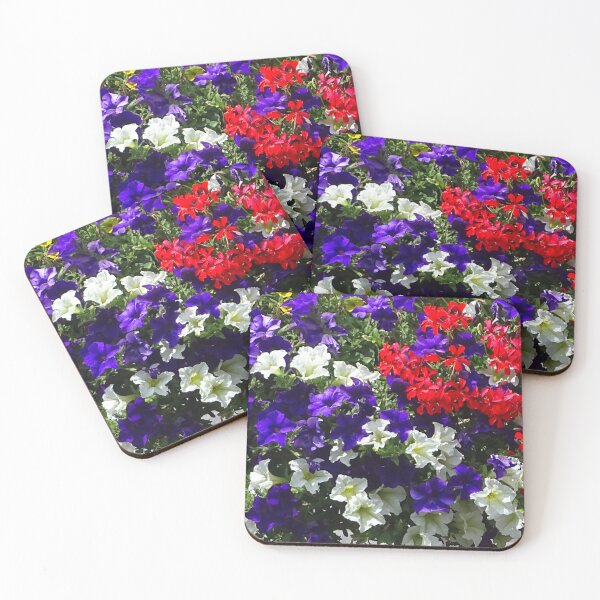 Item preview, Colorful Petunia Flowers Red Purple White Garden Bloom designed and sold by onubi.