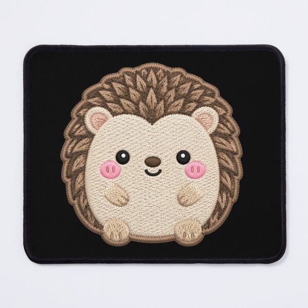 Item preview, Super Cute Kawaii Hedgehog Embroidery Patch Style | Chibi Pastel Brown Hedgehog Aesthetic | Cute Animal Design designed and sold by ColorSplash123.