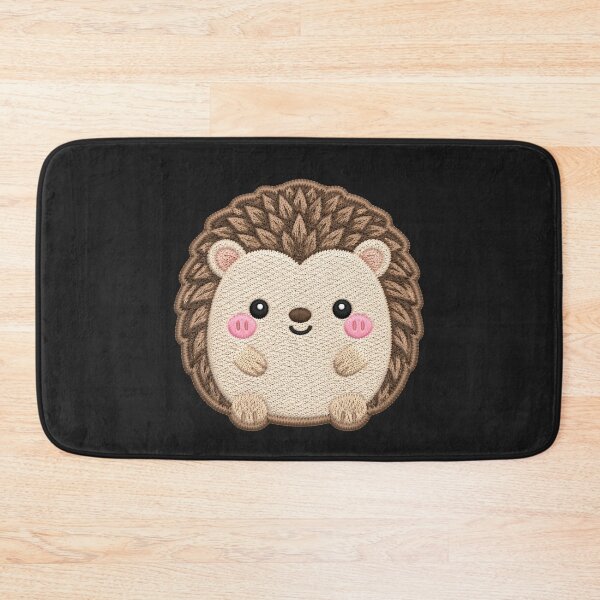 Artikelvorschau, Superniedlicher Kawaii-Igel-Stickaufnäher | Chibi-Igel in Pastellbraun | Niedliches Tierdesign entworfen und verkauft von ColorSplash123.