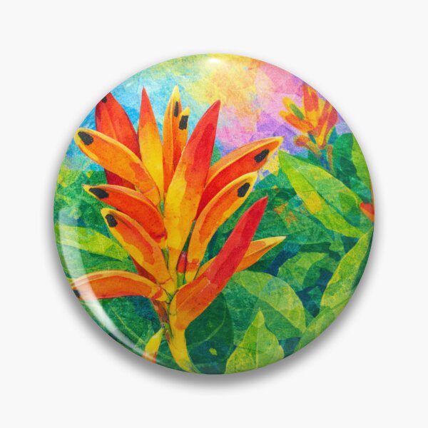Item preview, Vibrant Heliconia flowers, Mixed Media Digital Collage designed and sold by SWSandraWechner.