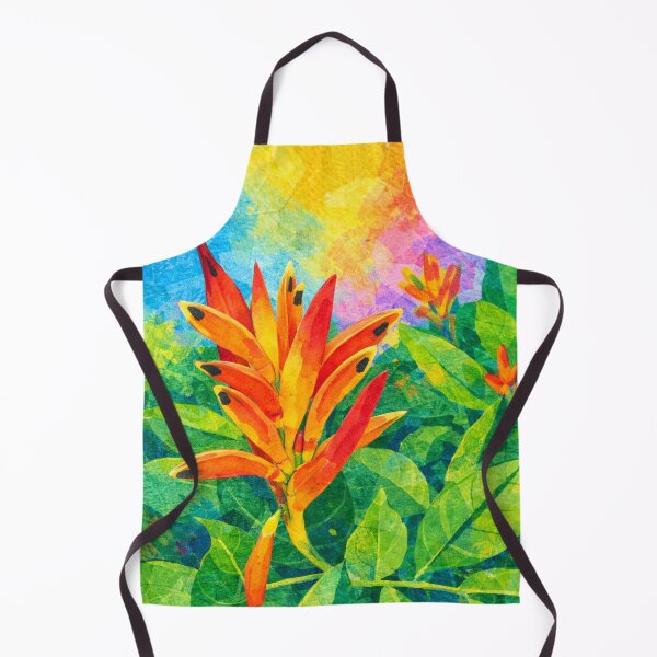 Item preview, Vibrant Heliconia flowers, Mixed Media Digital Collage designed and sold by SWSandraWechner.