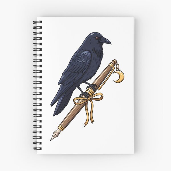 Item preview, Moonlit Fountain Pen Crow designed and sold by pumsquare.