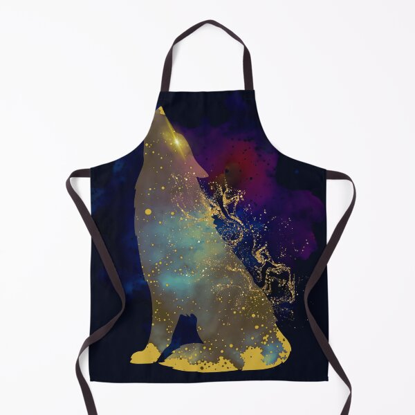 Item preview, Mystical Galaxy Wolf: Gilded Stardust Howling designed and sold by Diseño que alegran tu día.