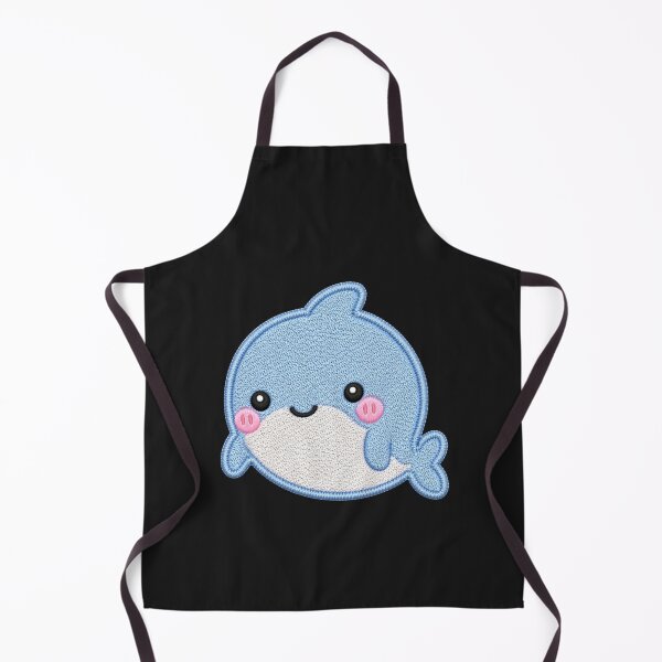 Item preview, Super Cute Kawaii Dolphin Embroidery Patch Style | Chibi Pastel Blue Dolphin Aesthetic | Cute Ocean Animal Design designed and sold by ColorSplash123.