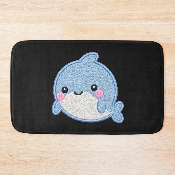 Item preview, Super Cute Kawaii Dolphin Embroidery Patch Style | Chibi Pastel Blue Dolphin Aesthetic | Cute Ocean Animal Design designed and sold by ColorSplash123.