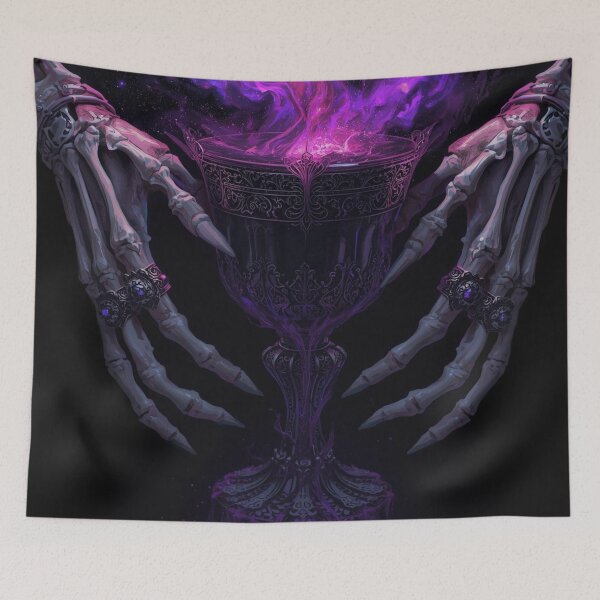 Item preview, Chalice of the Void | Gothic Skeleton Hands & Cosmic Nebula Potion designed and sold by kabucino.