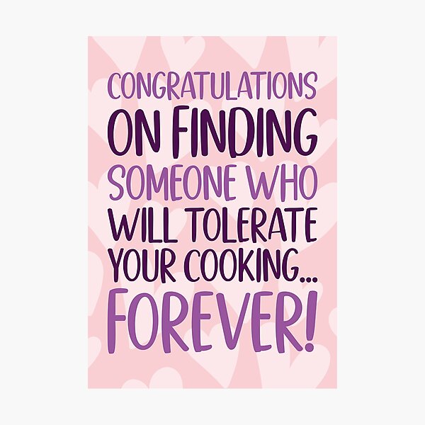Item preview, Tolerate Cooking Wedding Congratulations Design designed and sold by TeePee Creations.