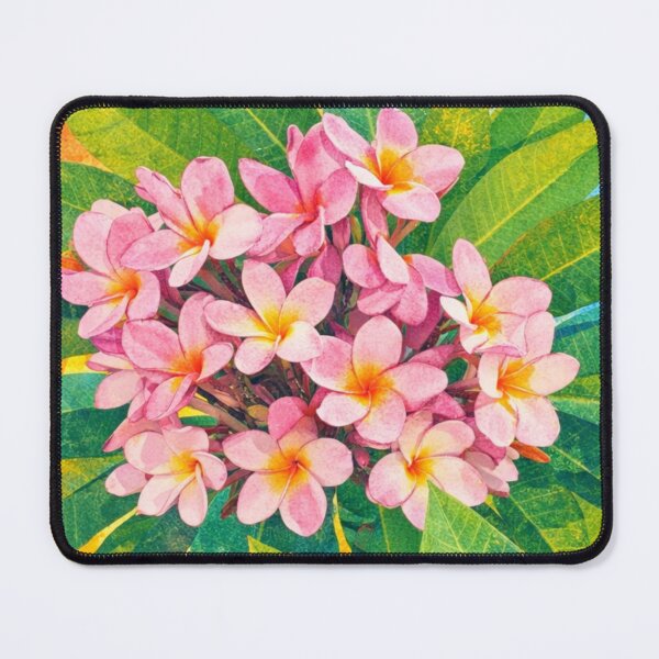 Item preview, Plumeria Flowers in Bloom, Papercut Mixed Media Digital Collage designed and sold by SWSandraWechner.