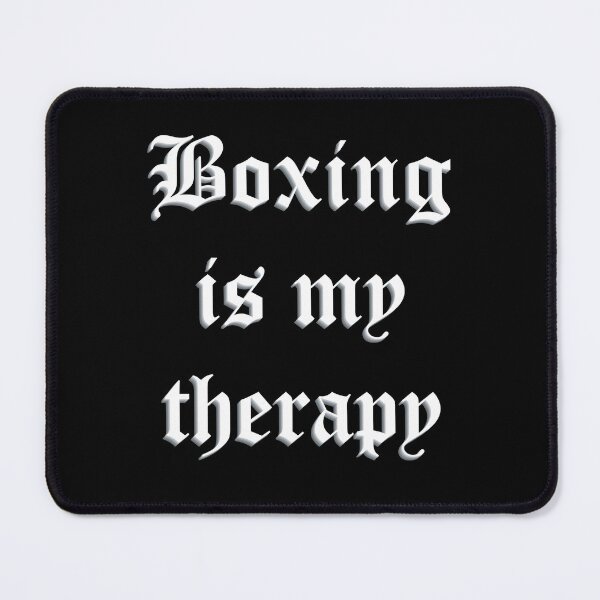 Item preview, Boxing Is My Therapy – Motivational Fighter Typography Design designed and sold by simpledarkwavewisdom.