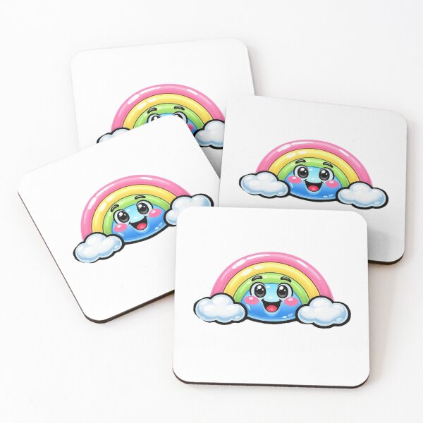 Item preview, Cute 3D Cartoon Rainbow – Retro 90s Style Kawaii Character designed and sold by Timeless Junction.