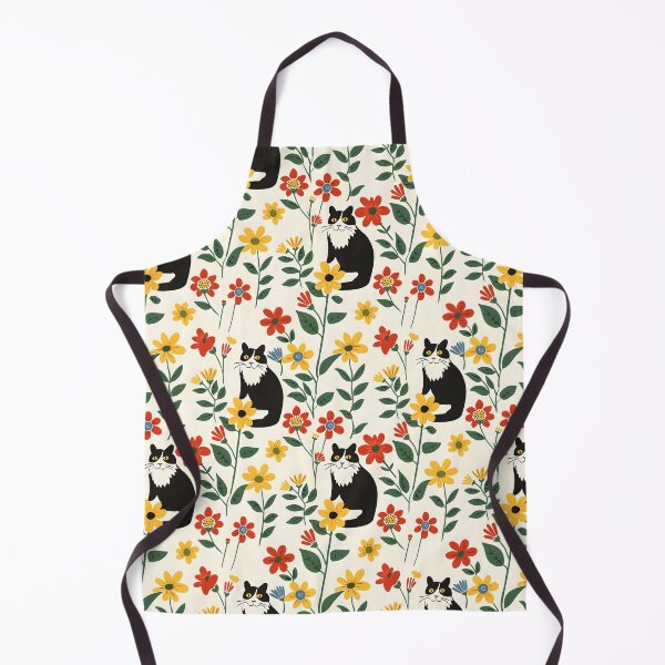 Item preview, Floral Black Cat Pattern designed and sold by xiao xuans.