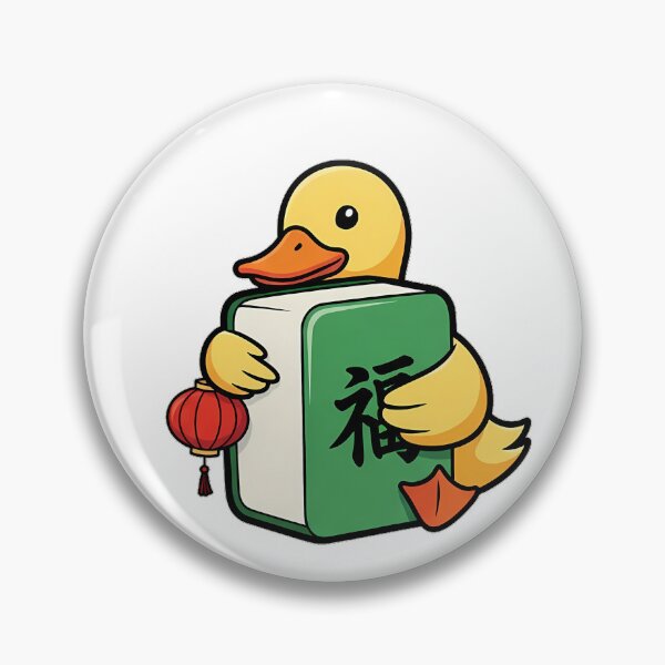 Item preview, Lucky Lantern Mahjong Duck designed and sold by pumsquare.