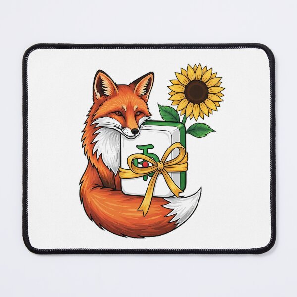 Item preview, Ribboned Jade Tile Fox designed and sold by pumsquare.