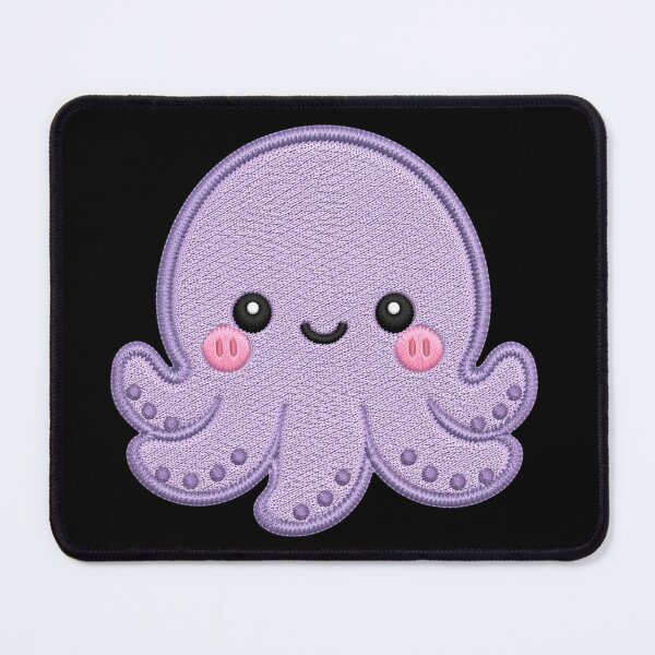 Item preview, Super Cute Kawaii Octopus Embroidery Patch Style | Chibi Pastel Purple Octopus Aesthetic | Cute Ocean Animal Design designed and sold by ColorSplash123.