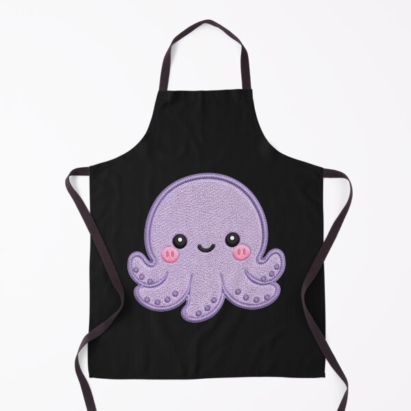 Item preview, Super Cute Kawaii Octopus Embroidery Patch Style | Chibi Pastel Purple Octopus Aesthetic | Cute Ocean Animal Design designed and sold by ColorSplash123.