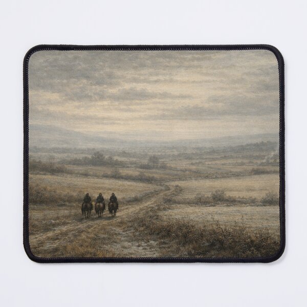 Item preview, Anglo-Saxon Northumbria Landscape Print | Early Medieval Riders Wall Art | Historical Fantasy Winter Countryside designed and sold by Element Horizon Studio.