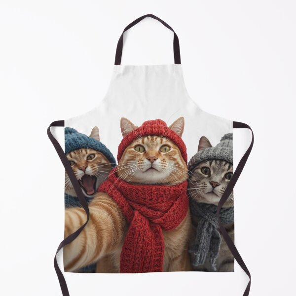 Item preview, Funny Winter Cats Selfie - Three Cute Kittens in Beanies and Scarves designed and sold by Timastorart.