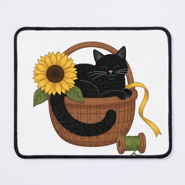 Item preview, Sewing Basket Black Cat designed and sold by pumsquare.