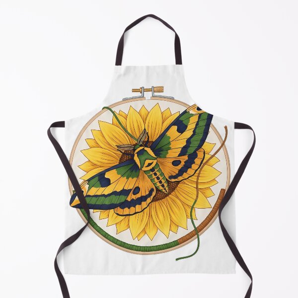 Item preview, Embroidery Hoop Sunflower Moth designed and sold by pumsquare.