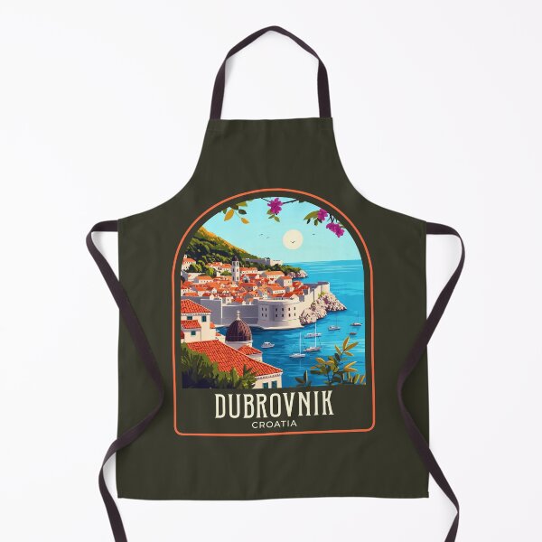 Item preview, Dubrovnik Vintage Travel Illustration designed and sold by HomeLivingCo.