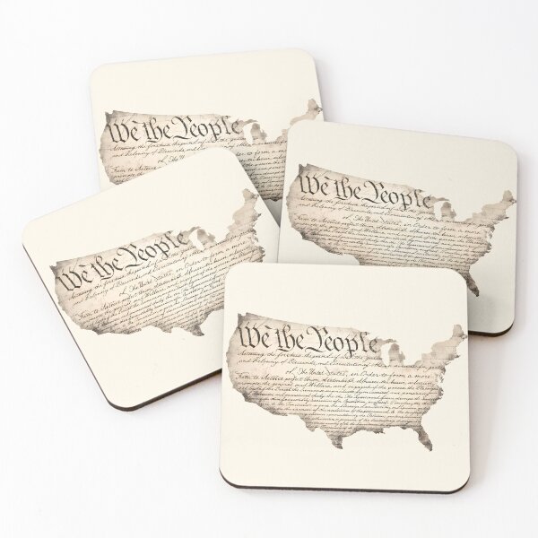 Item preview, Vintage We The People US Constitution USA Map designed and sold by Imaginationbeyond.
