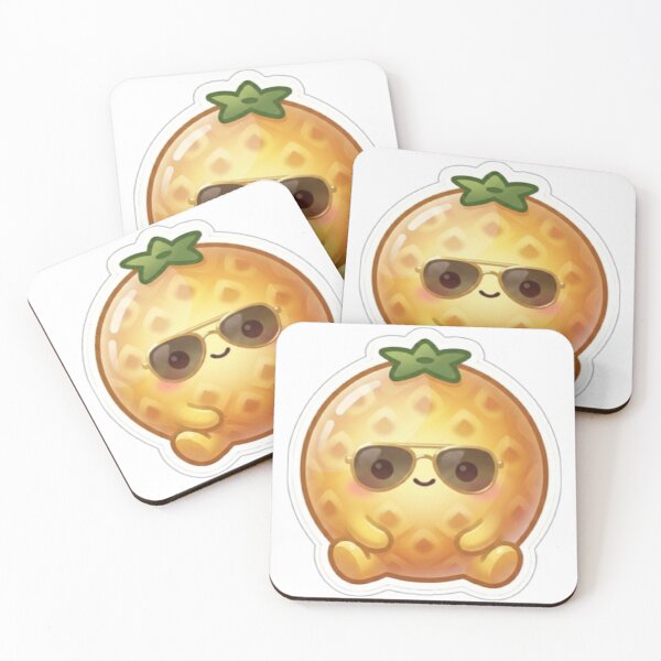 Item preview, Pineapple Vacation Kawaii Sticker – Cute Tropical Minimal Aesthetic designed and sold by Dakochaaan.