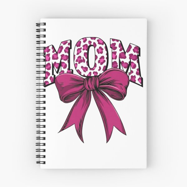 Item preview, Modern Pink Leopard Print MOM with Coquette Bow designed and sold by Golden Threads Studio.