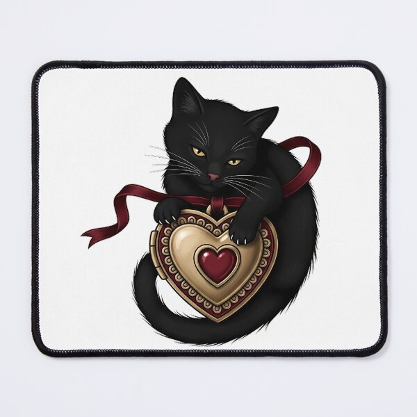 Item preview, Velvet Locket Black Cat designed and sold by IllumeInk.
