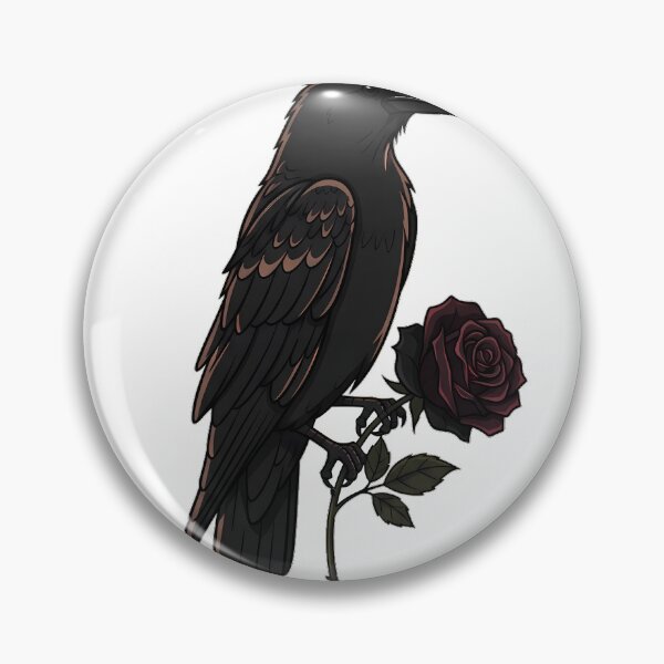 Item preview, Raven with Black Rose designed and sold by IllumeInk.