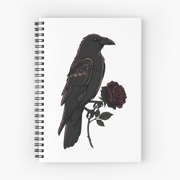 Item preview, Raven with Black Rose designed and sold by IllumeInk.