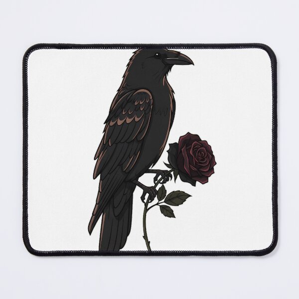 Item preview, Raven with Black Rose designed and sold by IllumeInk.