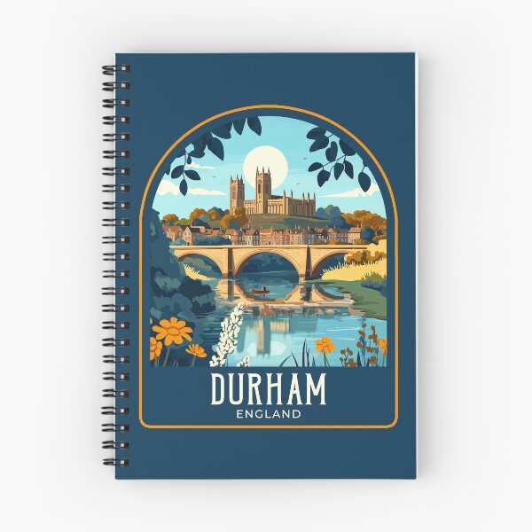 Item preview, Durham Vintage Travel Illustration designed and sold by HomeLivingCo.