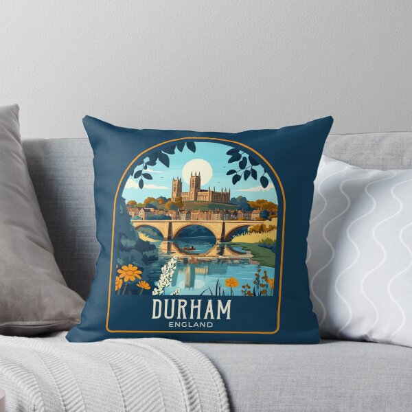 Item preview, Durham Vintage Travel Illustration designed and sold by HomeLivingCo.